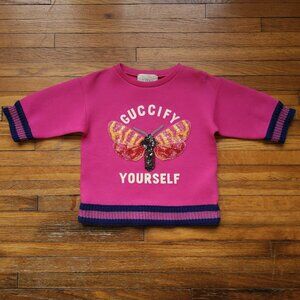 Gucci - "Guccify Yourself" Sequin Girls Butterfly Sweatshirt Made in Italy